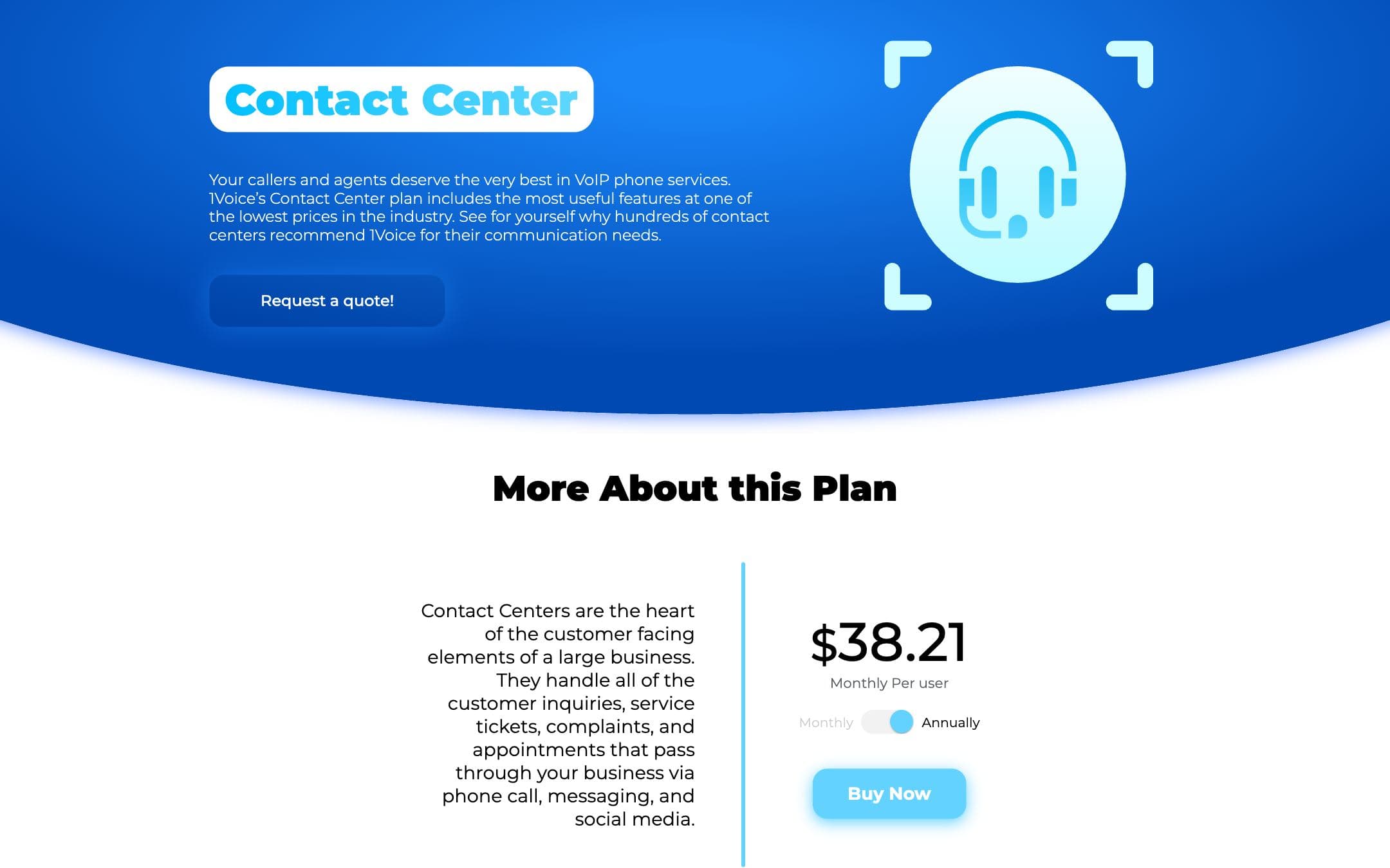1Voice — Contact center