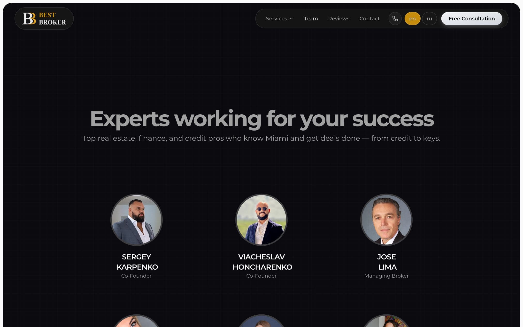Best Broker Realty — Команда