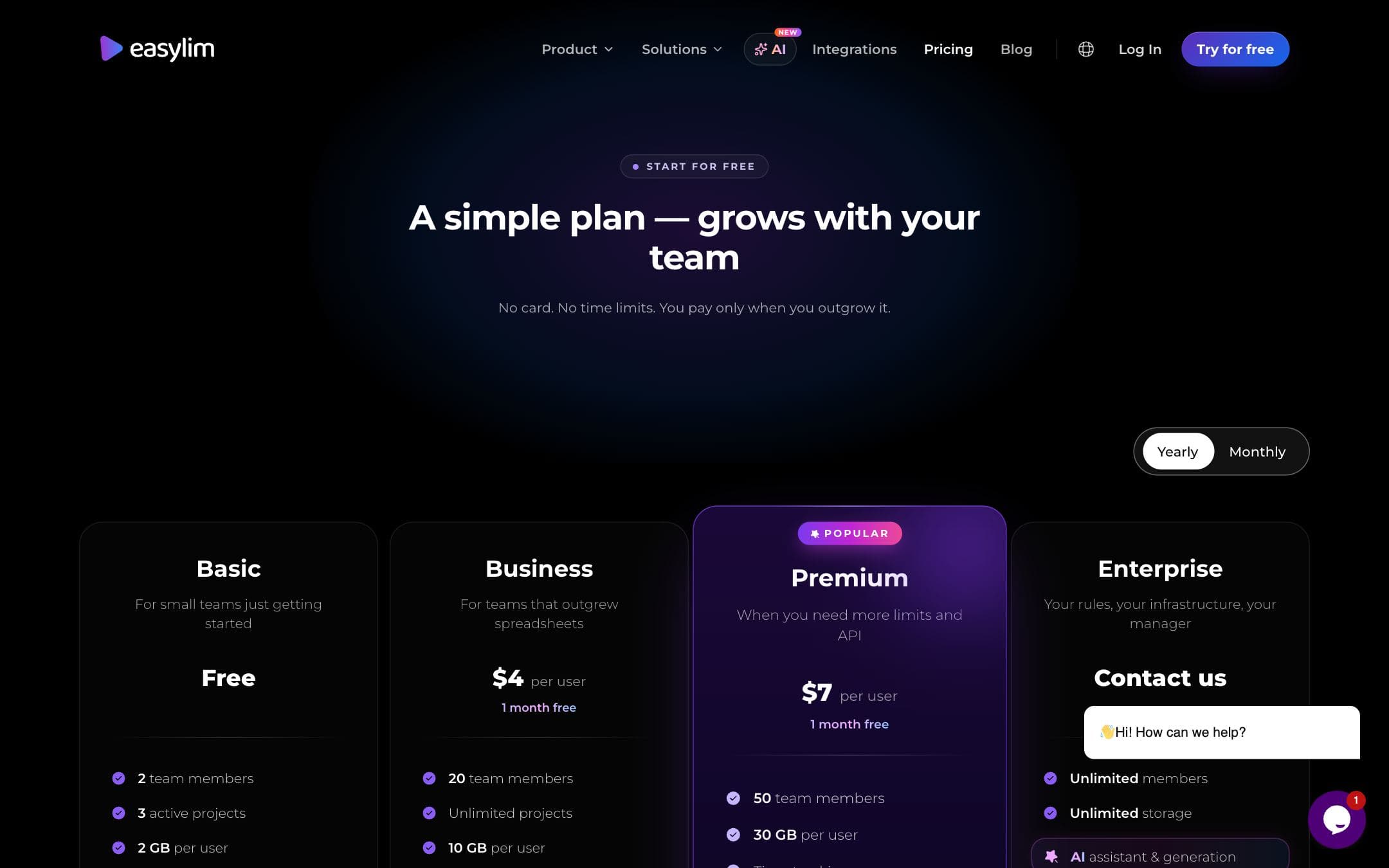 Easylim — Plans and access control