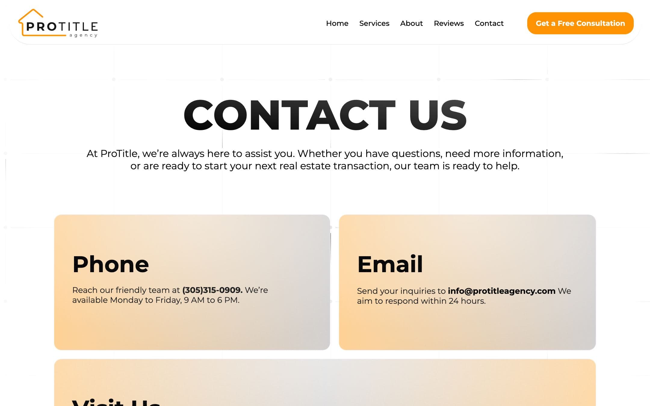 ProTitle Agency — Getting in touch