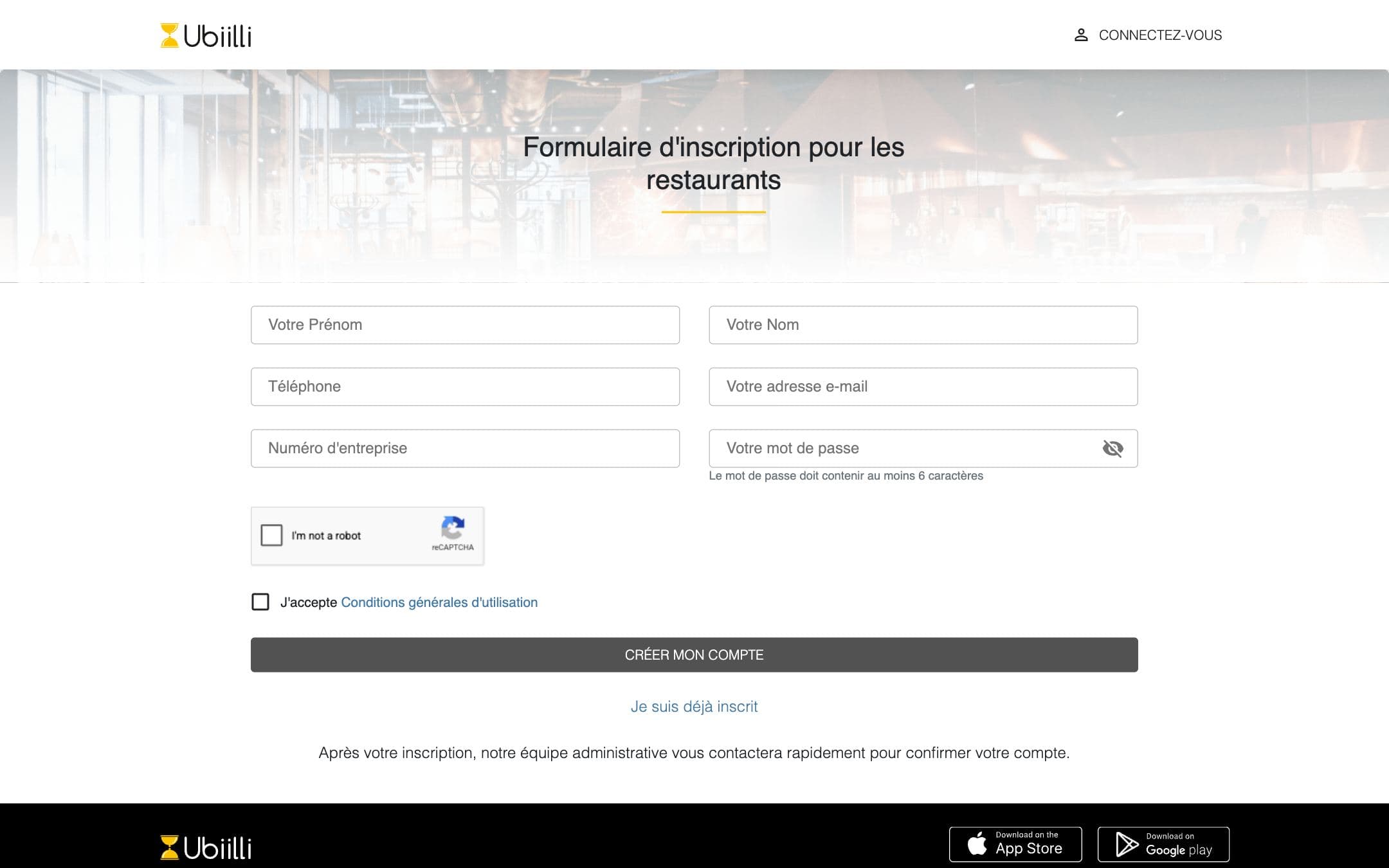 Ubiilli — Restaurateur back office