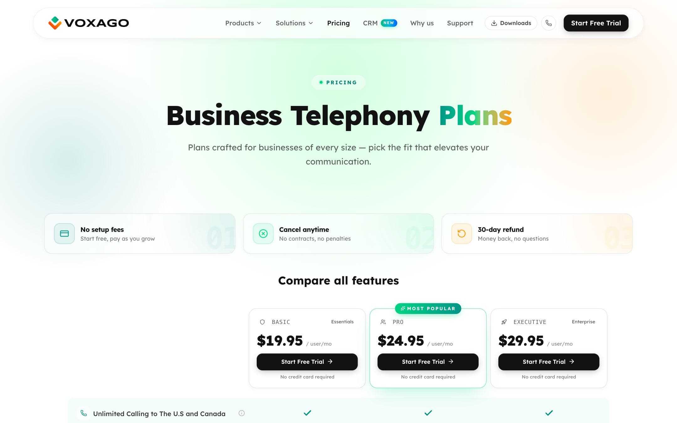 Voxago — Plan configuration